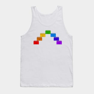 1980s Rad Rainbow of Boomboxes Tank Top